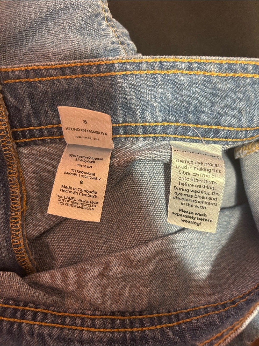 Time and Tru Women's Drapey Light Wash Denim Midi Skirt - Picture 3 of 5